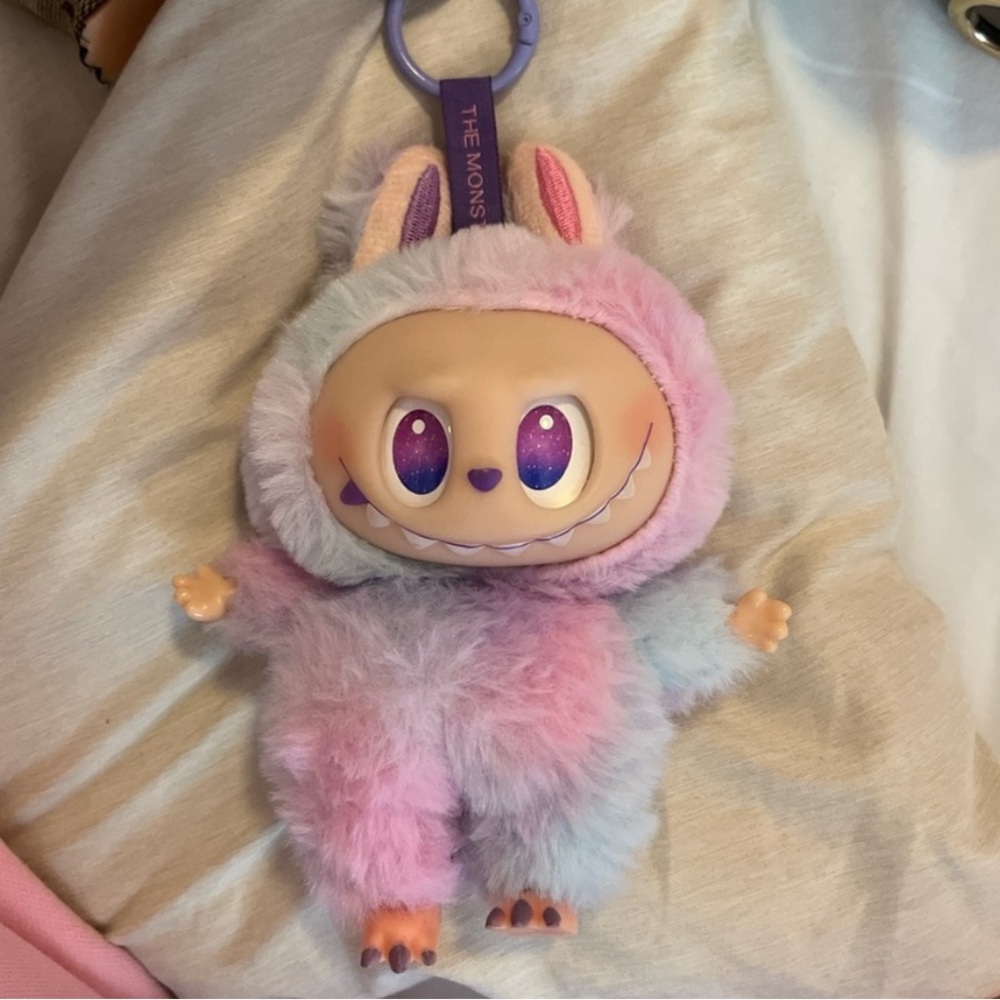 Lafufu Pastel Plush Monster Keychain